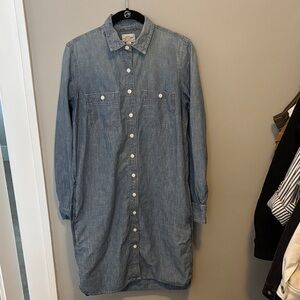 J. Crew Blue Long Sleeve Dress
